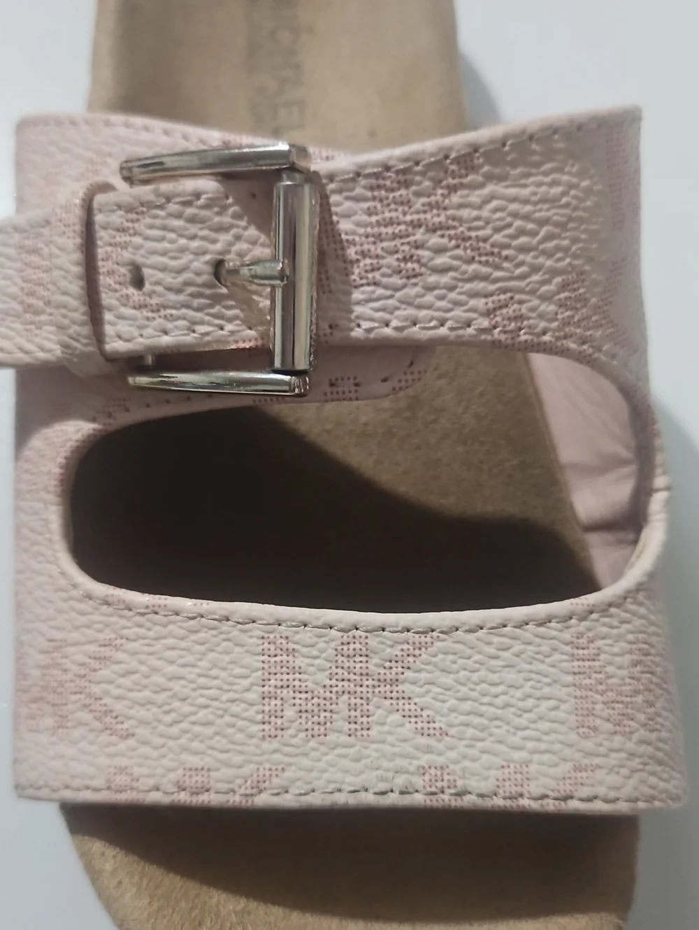 Michael Kors Pink Adjustable Buckle Slide Sandals Kids Sz 13